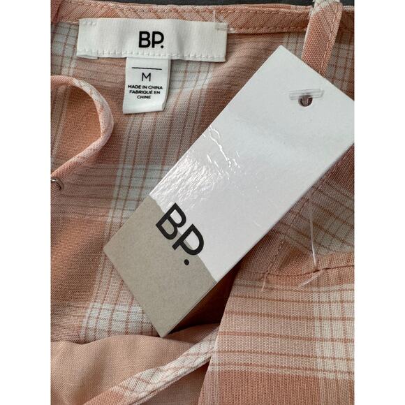 New BP. NORDSTROM Pink Plaid Square Neck Sleeveless Mini Dress Size M - Picture 7 of 9